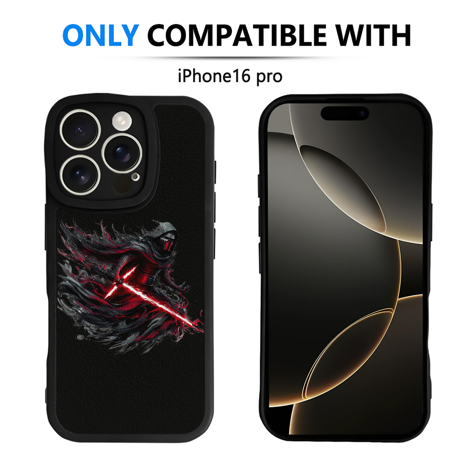 （画像用） スター・ウォーズ Star Wars 【iPhone 16シリーズ対応】シリコンスマホケース（レザー調） 材質：シリコン
